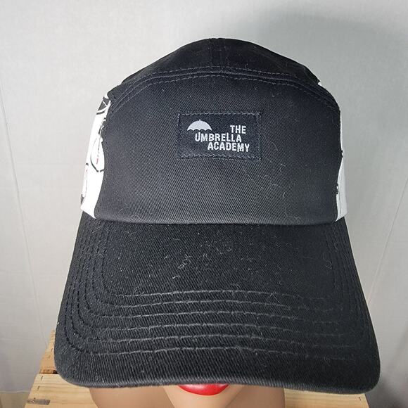 The Umbrella Academy B&W Adjustable Ball Cap "UT Malum Pluvia" - OSFM NWOT - Picture 1 of 8